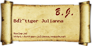 Böttger Julianna névjegykártya