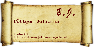 Böttger Julianna névjegykártya